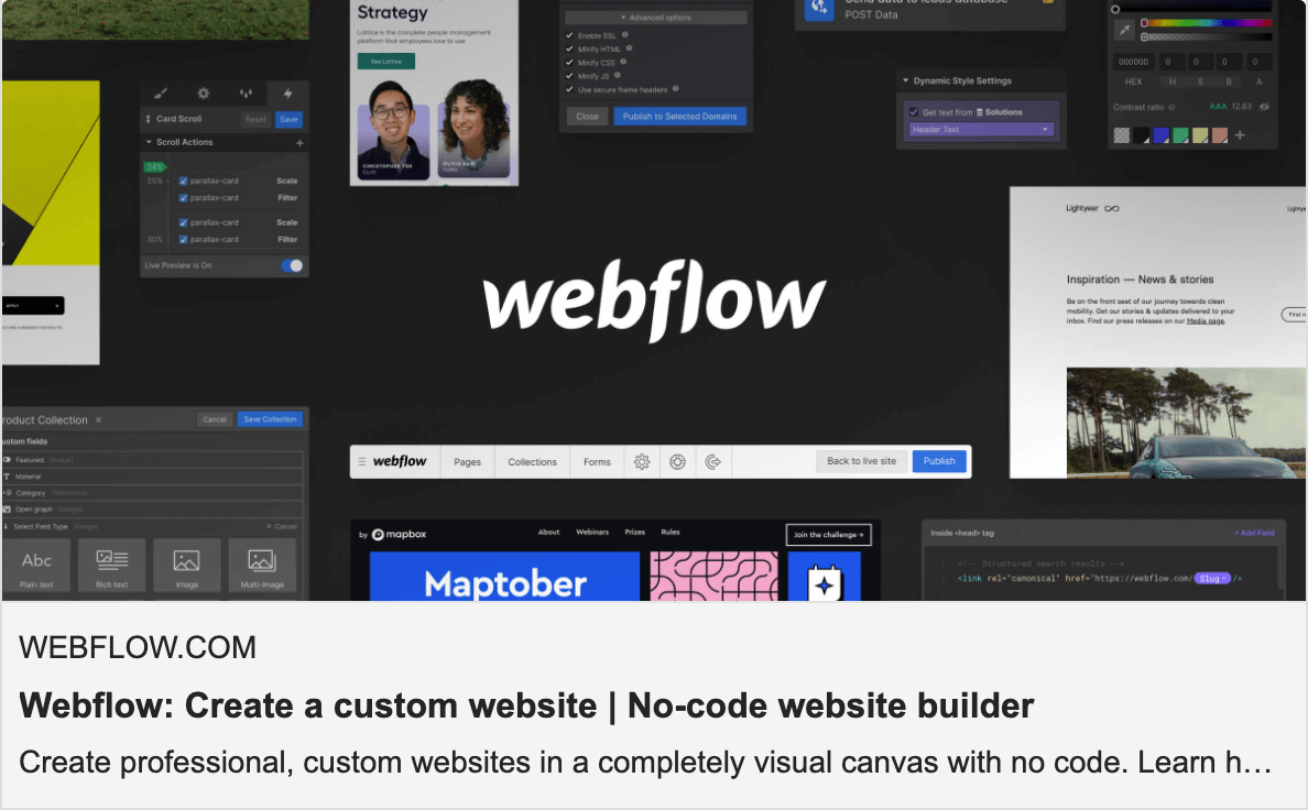 Webflow's Open Graph image