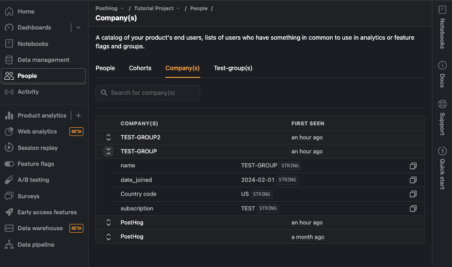 View groups